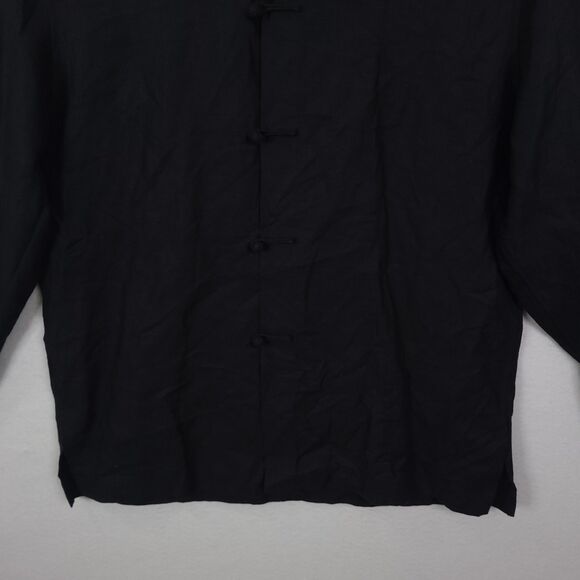 Shanghai Tang Jacket Jacket Mandarin Collar Frog Cotton Size 2XL Minimalist - Picture 2 of 12